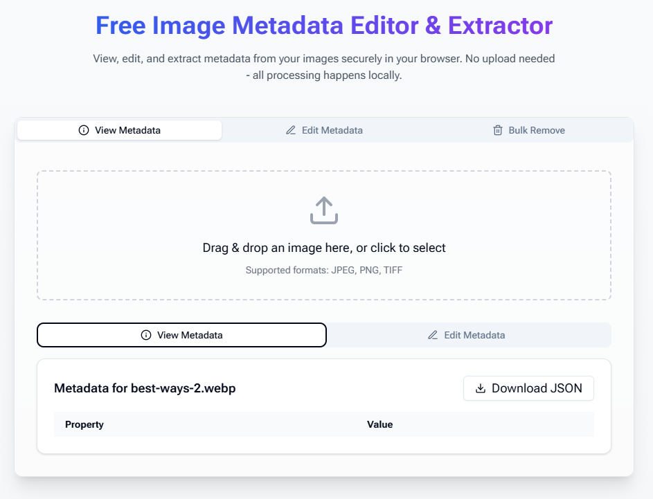 Free Browser-Based Image Metadata Editor: Take Control of Your Image Data