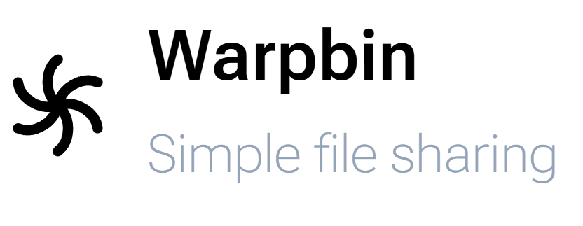 Warpbin - Simple File Sharing